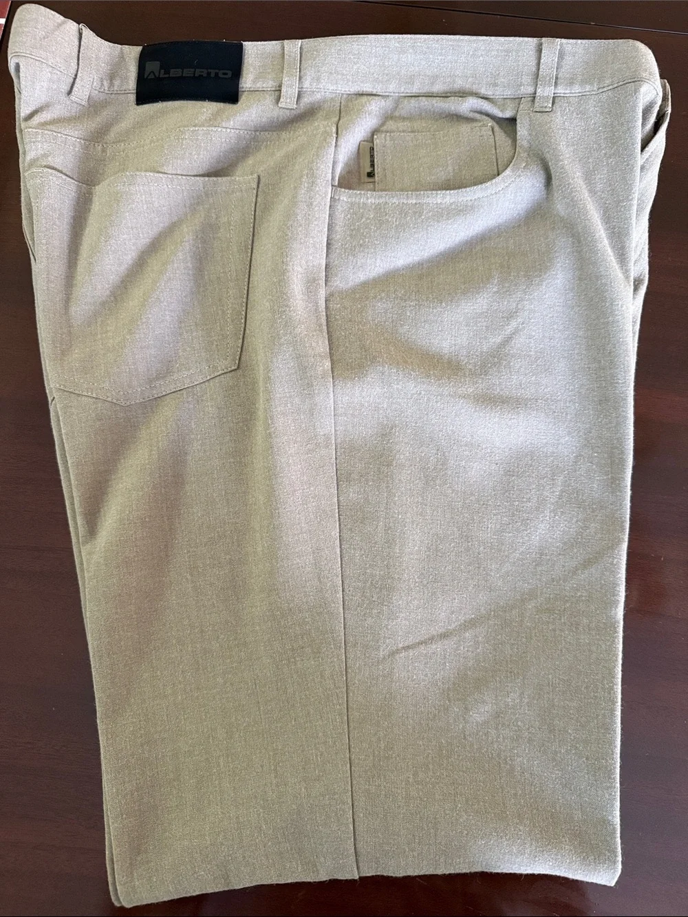 Alberto Men's Light Beige Dress Pants — Tailored Comfort